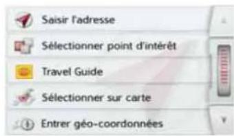 BECKER Active 5 LMU plus - Menu « Nouvelle destin... » - 2