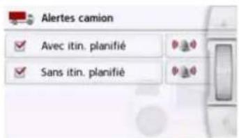 BECKER Active 5 LMU plus - Avertissements relatifs au camion (en fonction du modèle) - 1