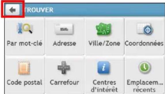 MIO Spirit 690 series - Comment utiliser le bouton RETOUR de la barre de titre ? - 1