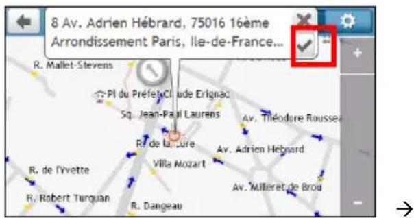 MIO Spirit 690 series - Comment prévisueler la destination sur la carte? - 2