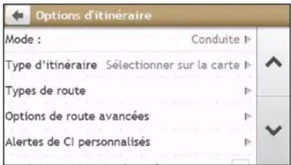 MIO Spirit 680 series - Options d'itinétaire - 1