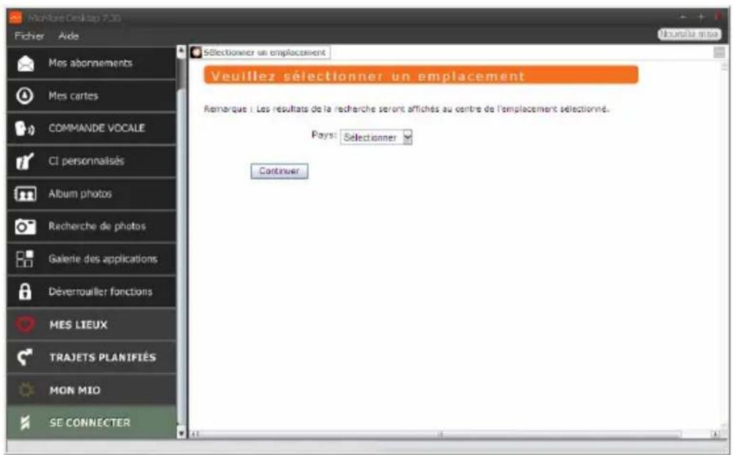 MIO Spirit 480 series - La fonction Connecter n'est pas disponibles sur tous les modèles. - 3