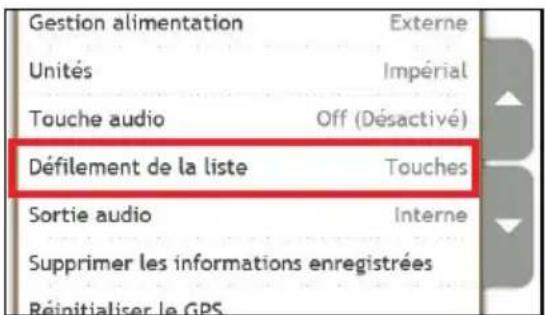 MIO Moov Spirit V 735 - Défilement de la liste - 1
