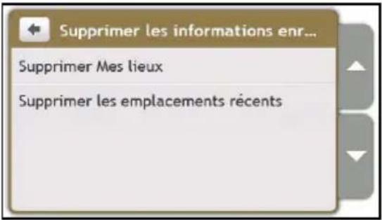 MIO Moov Spirit V 735 - Supprimer les informations enregistrées - 1