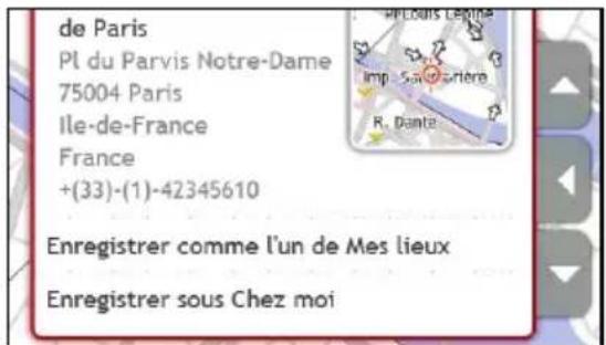 MIO Moov Spirit V 735 - Comment faire pour enregistrer un lieu en tant que Mon lieu ou Chez moi ? - 2