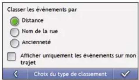 MIO Moov M404 - Choix du classement des événements - 2