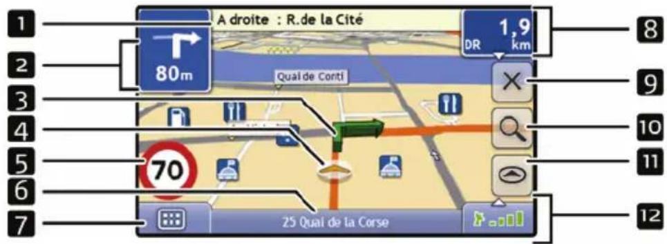 MIO Moov M404 - Écran carte en 3D - 1