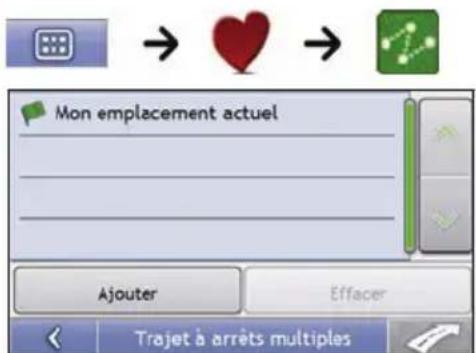 MIO Moov M404 - Ouvrez l'écran trajet à étapes multiples - 1