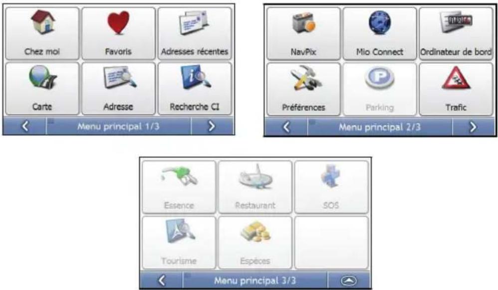 MIO Moov M404 - Écran menu principal - 1