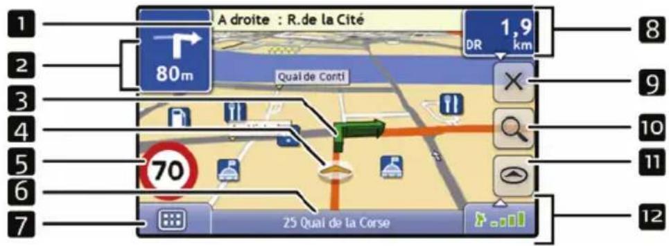 MIO Moov 560 - Écran Carte en 3D - 1