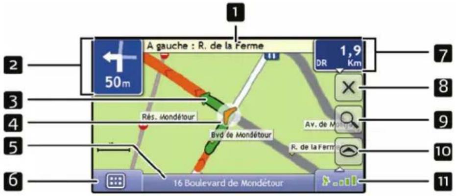 MIO Moov 560 - Écran Carte en 2D - 1