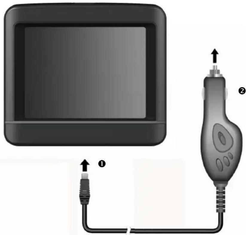 MEDION PNA P3X30 - Brancher l'adaptateur voiture - 1