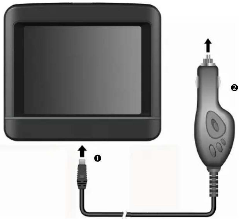 MEDION PNA P3X30 - Autoadapter aansluten - 1