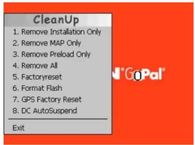 MEDION PNA 3430 - De CleanUp-functie bevat 8 opties: - 1