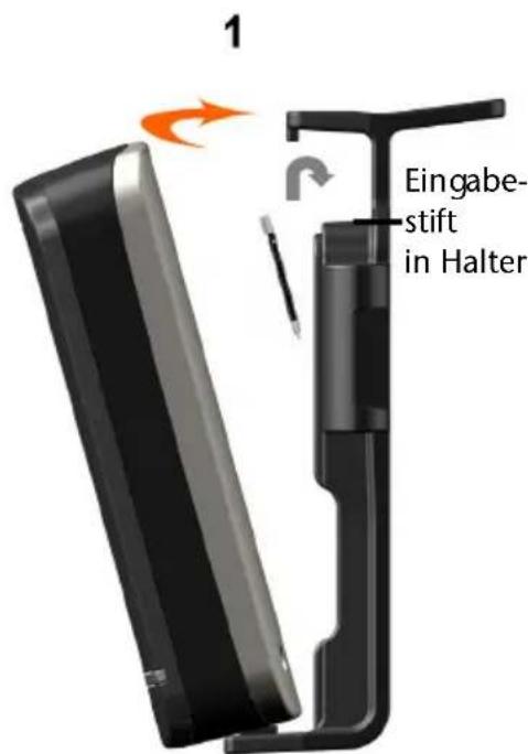 1 Eingabe- stift in Halter