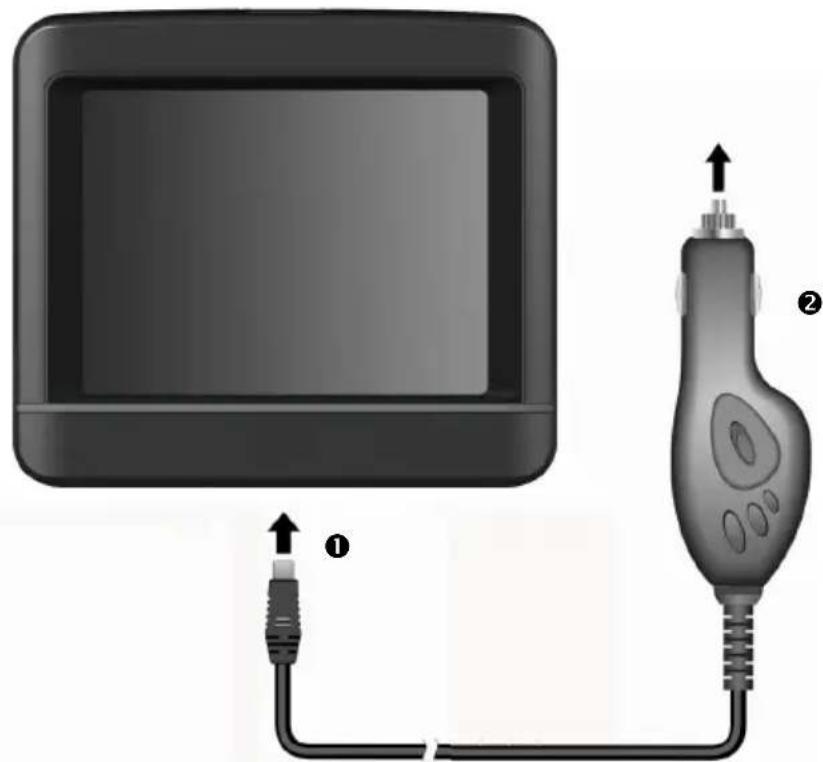 MEDION PNA E3430 - Autoadapter anschließen - 1