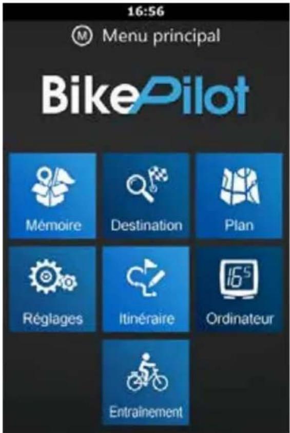 BLAUPUNKT BikePilot - Menu principal - 1