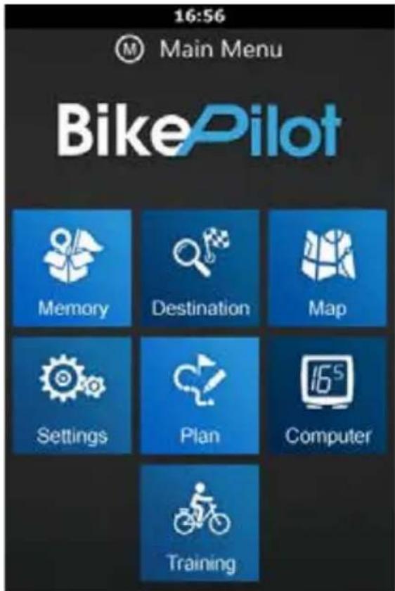 BLAUPUNKT BikePilot - Main menu - 1