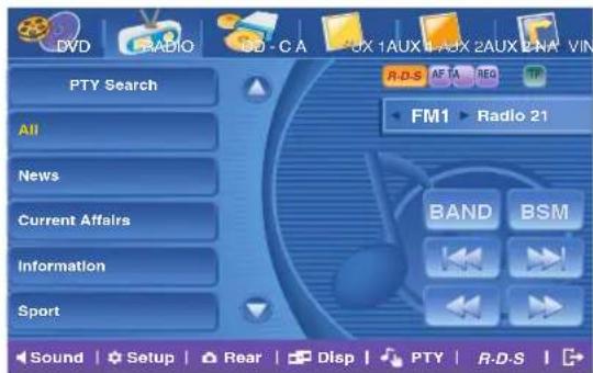 BLAUPUNKT ASPEN IVDN 7003 - Recherche de station selon le type de programme - 1