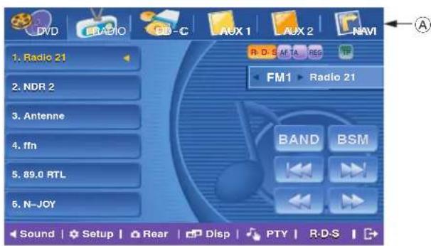BLAUPUNKT ASPEN IVDN 7003 - Selection de la source de signal - 1