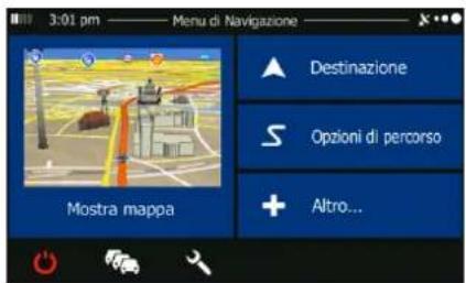 BLAUPUNKT TravelPilot 43 - Schermata di avvio: il menu di Navigazione - 1