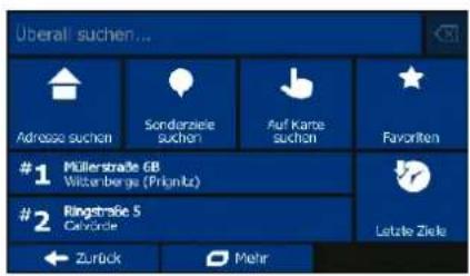 BLAUPUNKT TravelPilot 43 - Zielmenu - 1