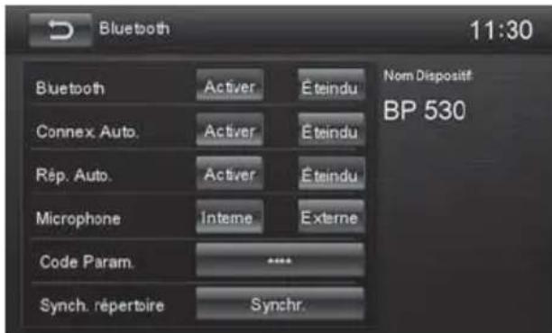 BLAUPUNKT Munchen 530 - Réglages Bluetooth - 1