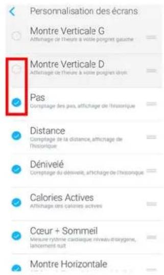 WITHINGS Pulse iOS - Touchez Personalisation des écrans. - 2