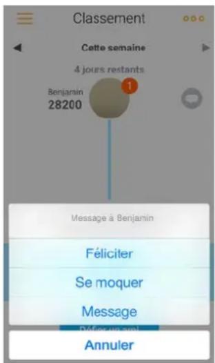 WITHINGS Pulse iOS - Interagir avec quelqu'un dans votre classement - 1