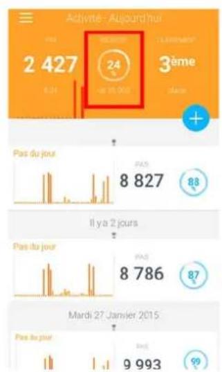 WITHINGS Pulse iOS - Changer votre objectif quotidien - 1