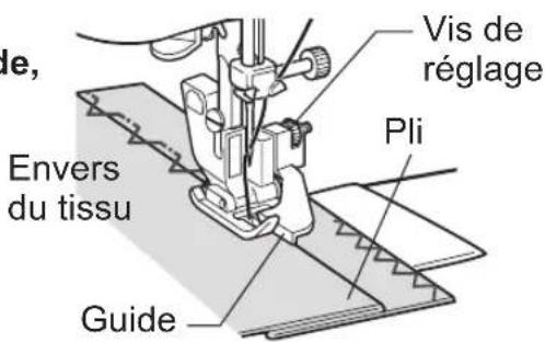 TOYOTA ECO15CJ - Positionnez le tissu de sorte que l'aiguille attrape légèrement le pli. - 4
