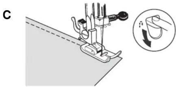 TOYOTA DECO226 - Pour terminer la couture (fig. D) - 1