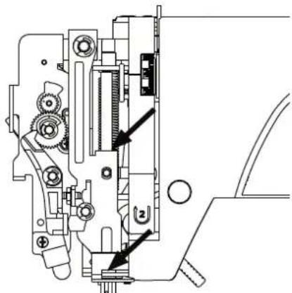 MEDION MD 16661 - Lubrification de la machine derrière le couvercle frontal - 3