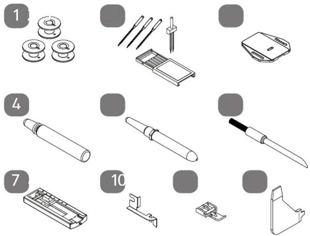 MEDION MD 16661 - Contenu de la boîte d'accessoires - 1