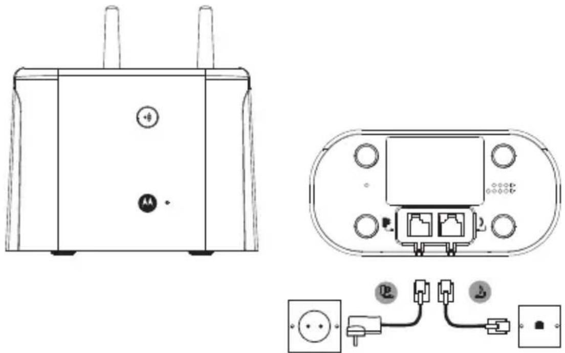 MOTOROLA O202 - Connexion de la base - 1