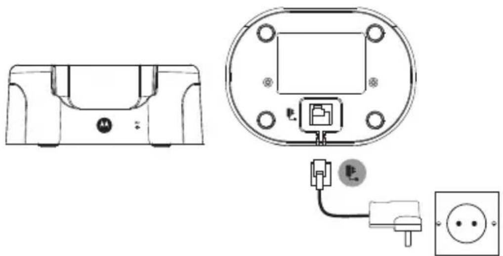 MOTOROLA O202 - Installation et recharge du combiné - 1