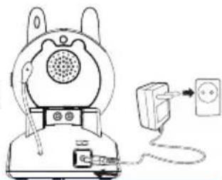 TOPCOM Babyviewer KS4246 - Conexión de la unidad del bebé a la red eléctrica - 1