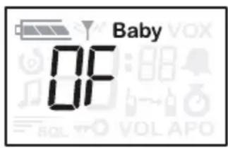 SILVERCREST PMR1200 - Pour désactiver la surveillance bébé : - 1