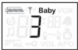 SILVERCREST PMR1200 - Pour activer la surveillance bébé : - 1