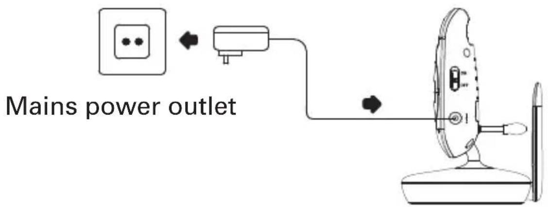 Amplicomms Watch and Care V131 - Operating with a power adapter plug - 1