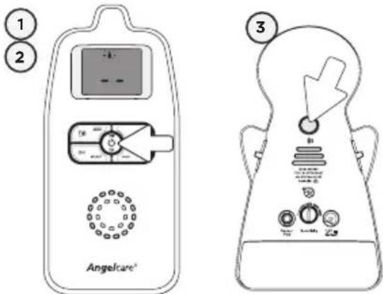 ANGELCARE AC403 - Vorgangsweise zur Wiederherstellung der Verbindung: - 1