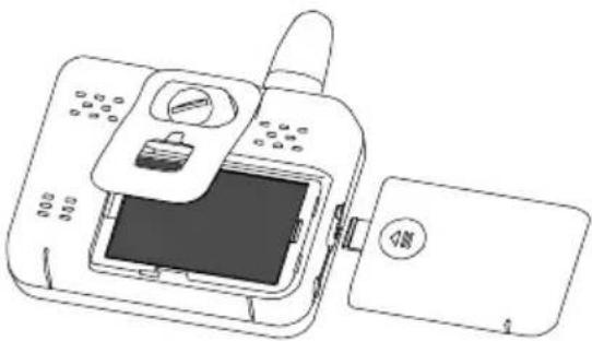 SWITEL BCF 817 - Inserting the battery - 1