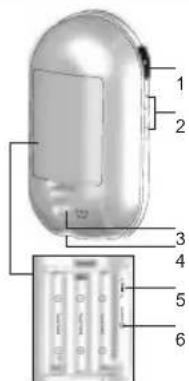 OREGON SCIENTIFIC BBR212 - APPAREIL BÉBÉ - VUE ARRIÈRE - 1