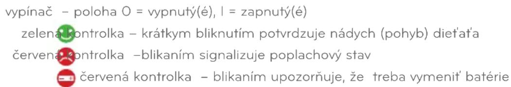 Joblotron BM02 Nanny - SIGNALIZAČNÉ A OVLÁDACIE PRVKY PRÍSTROJA - 1