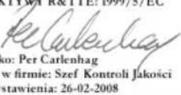 DORO WT87 - DEKLARACJA ZGODNOSCI - 1