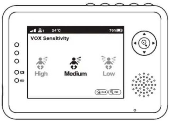 FOSCAM FBM3501 - VOX Sensitivity / Sensibilité VOX / Sensibilidad de VOX / VOX-Empfindlichkeit / Sensibilità VOX - 1