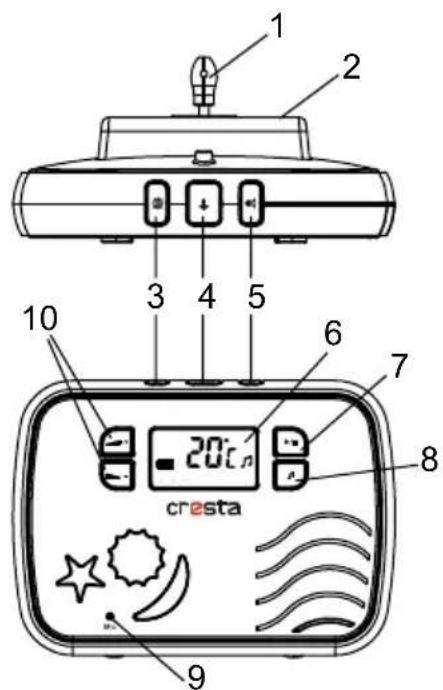 Cresta BBM012 DECT - Volume Key Up/Down - 1