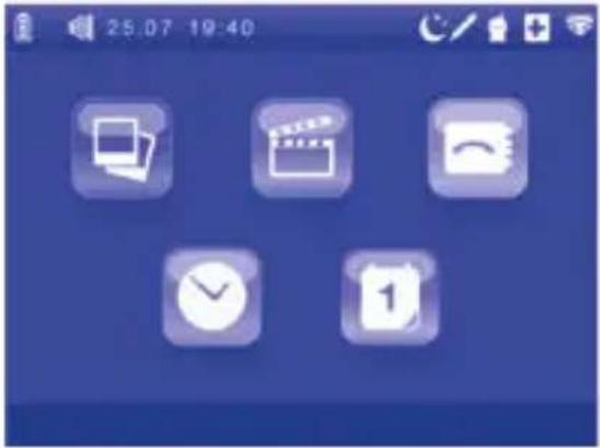 CHICCO Top Digital Video Baby Monitor - Modo Gallery: Gestão do menu interior da unidade dos pais 4.1 Acesso ao menu principal - 1