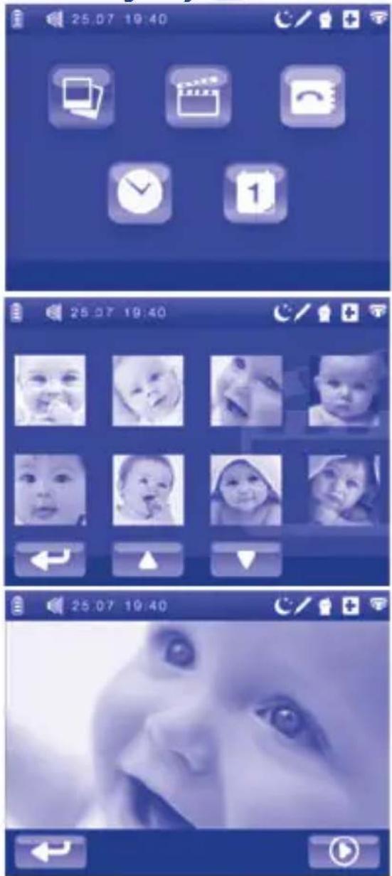 CHICCO Top Digital Video Baby Monitor - Accessing the main menu - 2
