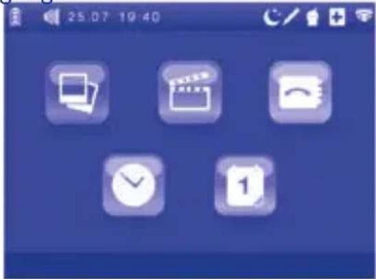 CHICCO Top Digital Video Baby Monitor - Toegang tot het hoofdmenu - 1